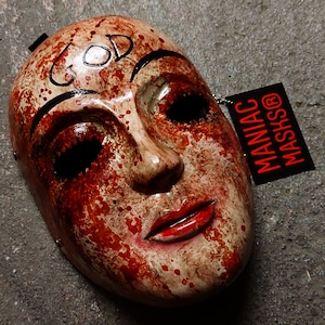 God Mask Bloody Horror Mask - Halloween - Resin Cosplay Custom Painted - Scary Mask (V4).