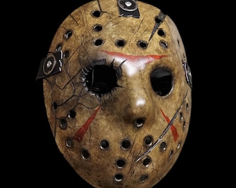VS Battle Damaged Hockey Mask - Cosplay Halloween Horror Mask (V1).