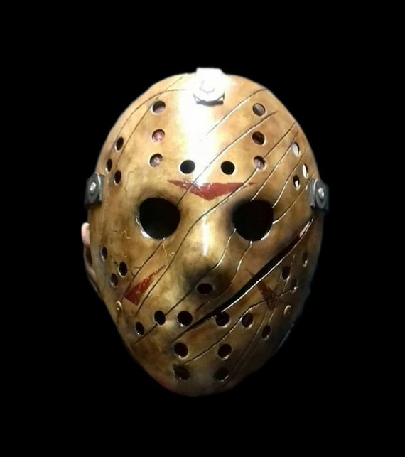 VS「バトルダメージ」ホッケーマスク - 小道具レプリカ - ハロウィン