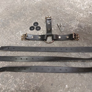 VS Hockey Mask Leather Strap Set - Horror Mask Accessory Set - Horror Mask Prop Replica.