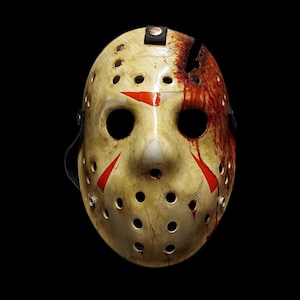 IV "Ultimate Shower Slasher" Prop Replica Hockey Mask - Halloween Film Memorabilia - Cosplay Horror Mask (V1).