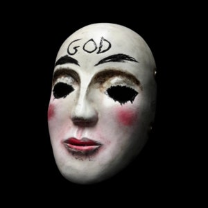 Máscara de Deus - Máscara de Terror - Máscara de Halloween - Máscara Assustadora Pintada Personalizada em Resina Polystone (V4).