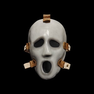 Réplica de máscara de terror Ghost Slasher - Adereço de terror - Máscara de cosplay de terror para Halloween (V1).