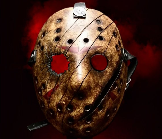 Maschera da hockey danneggiata dalla battaglia VS Maschera horror di  Halloween Cosplay V1. -  Italia