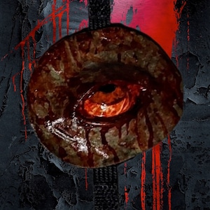 VS Bloody Eye Insert For Battle Damaged Hockey Mask Prop Replica - Cosplay Horror Prop - Mask Not Included (V6).