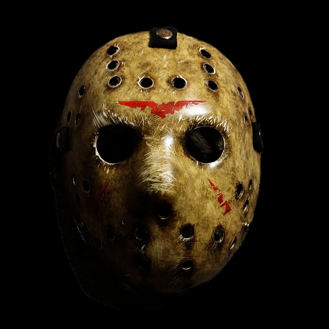 Jason Voorhees EVA Hockey Mask White/Red/Black : Everything Else 