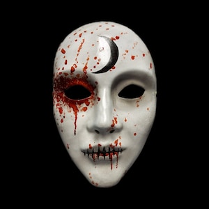 Tarot Shadow Mask Prop Replica - Bloody Horror Mask - Halloween Memorabilia - Cosplay Custom Painted - Scary Mask (V1).