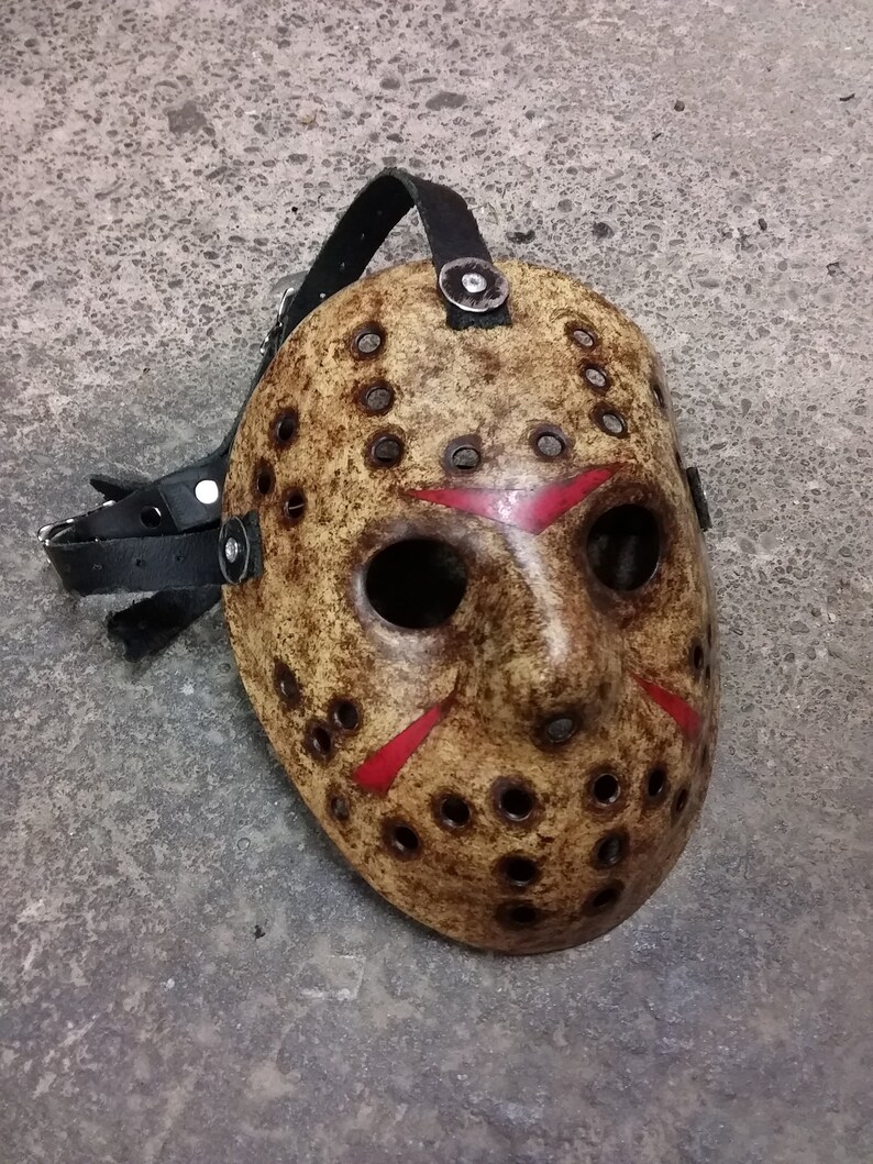 Deluxe Hard Plastic Halloween Horror Jason Ice-Hockey COSTUME MASK Solid Black