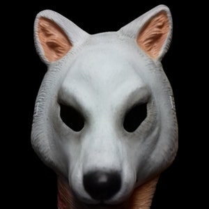Fox Mask Hit Man killer Prop Replica Mask - Animal Mask - Wolf Mask - Custom Made Halloween Mask -Cosplay Mask (V1).