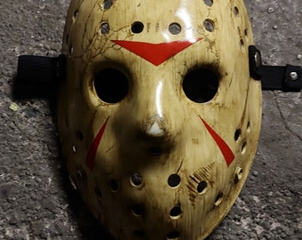 III Extra Grime - Masque de hockey - Réplique d'accessoires - Souvenirs d'horreur d'Halloween - Masque d'horreur cosplay (V1).