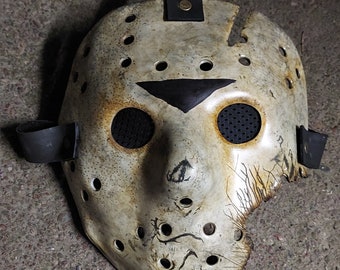 Réplica de máscara de hockey "Lake Demon" Ultimate Edition VII - Máscara de Halloween - Máscara de terror - Artículos de colección de terror (V1).