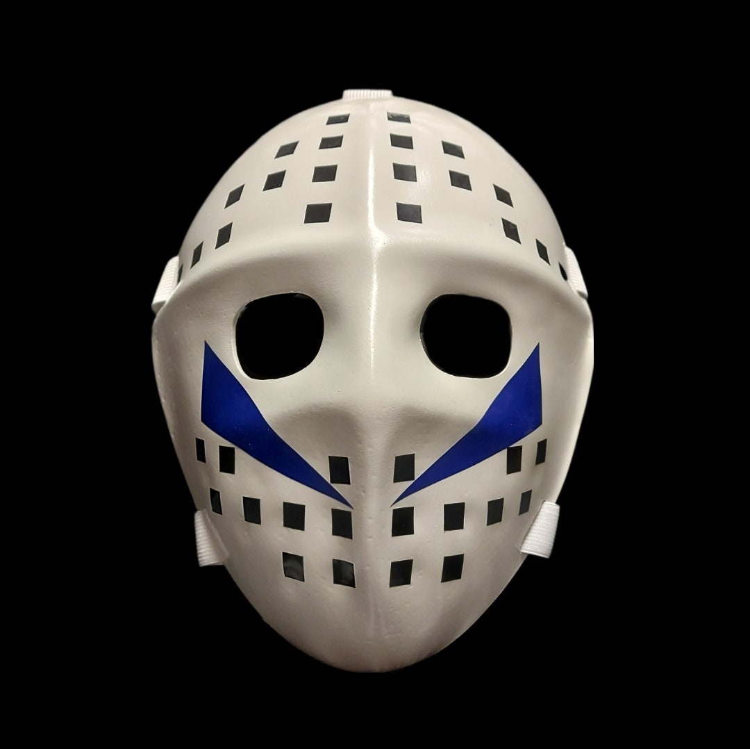 V White Blue Chevron ABS Hockey Mask - Prop Replica - Horror