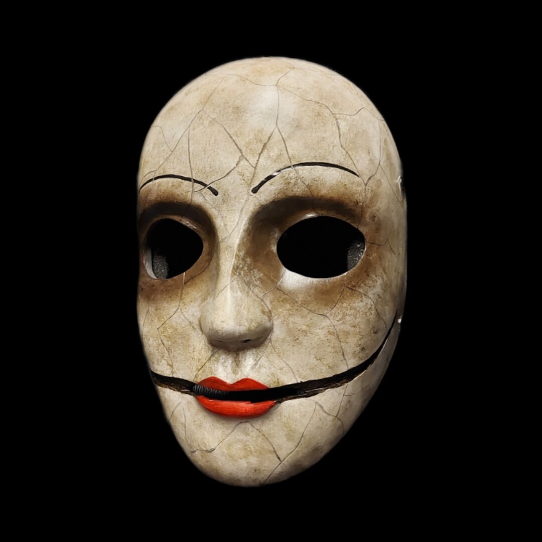 Shattered Doll Mask - Wide Eye - ABS Plastic Horror Mask