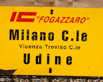 Metal Railway Picture Plaque Beware Of The Trains Sign Railways Prop Train Set