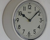 Vintage 20cm Smiths Sectric Wall Clock - Retro White Mid Century Cream Bakelite Gift