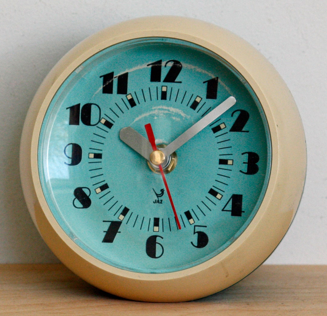 Jaz Mantel Clock 13cm Vintage French Retro Mid Century 70s Desk Clock