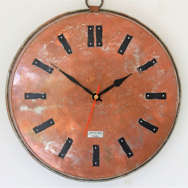 Copper Wall Clock Etsy UK
