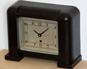 Vintage 20cm Timlec Bakelite Mantel Clock - Retro Mid Century 50s 60s 70s Desk Clock