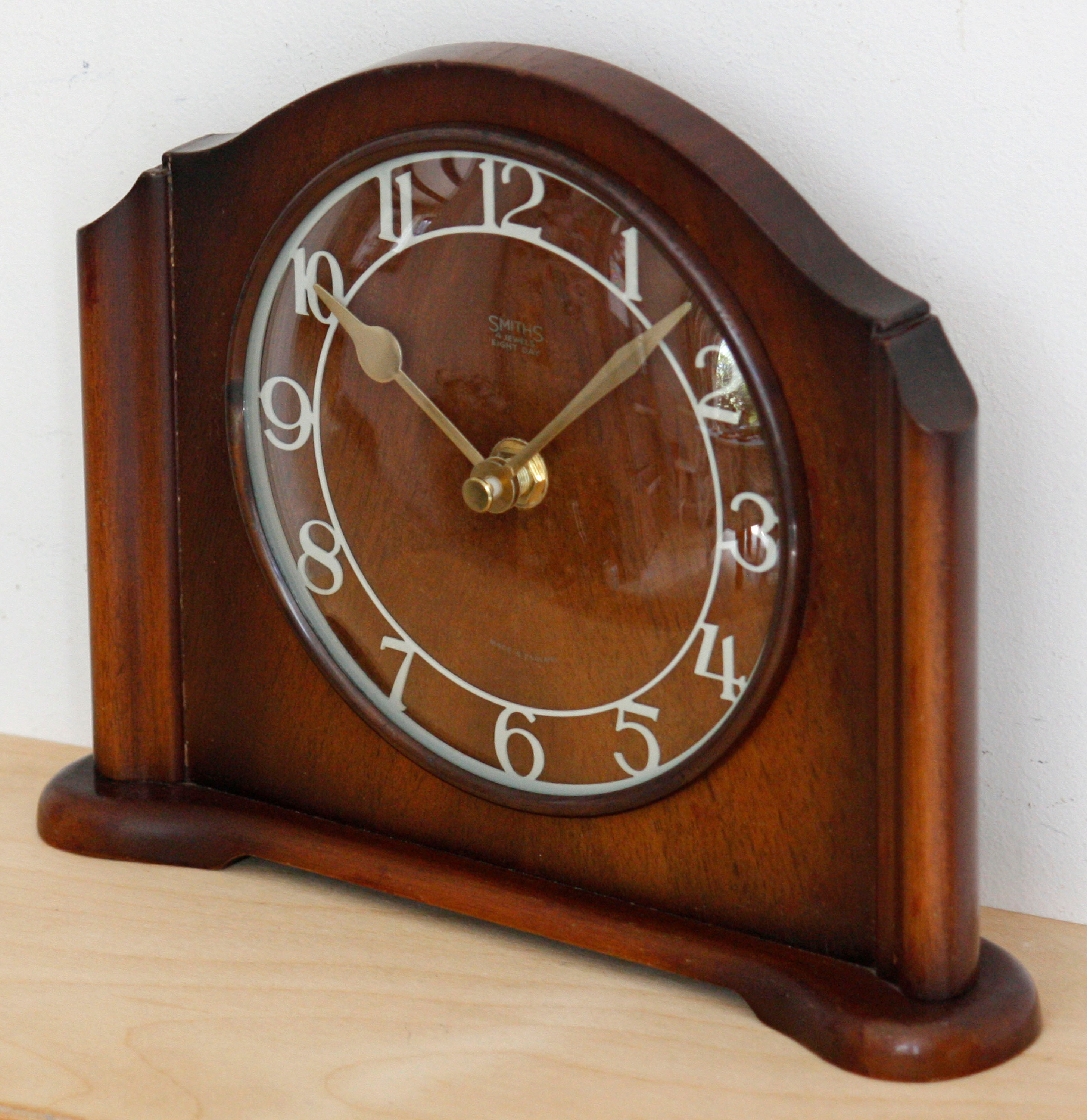 Vintage 23cm Smiths Mantel Clock Wooden Retro Mid Century Etsy UK
