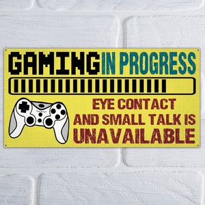 Gamer Sign. Funny Gaming Bedroom Door Sign. Player Quote Plaque. Gaming Accessories Theme Novelty Gift.