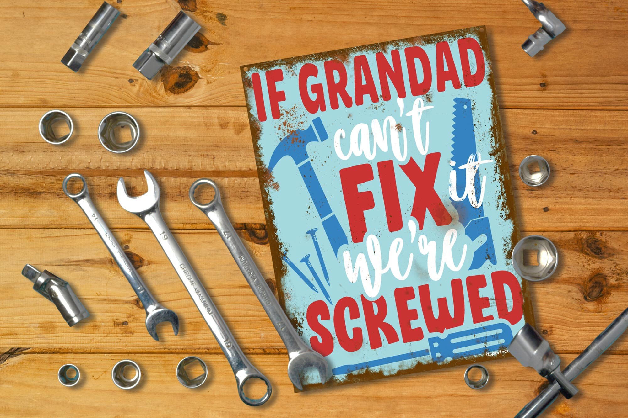 If Grandad Can T Fix It We Re Screwed Metal Sign Etsy