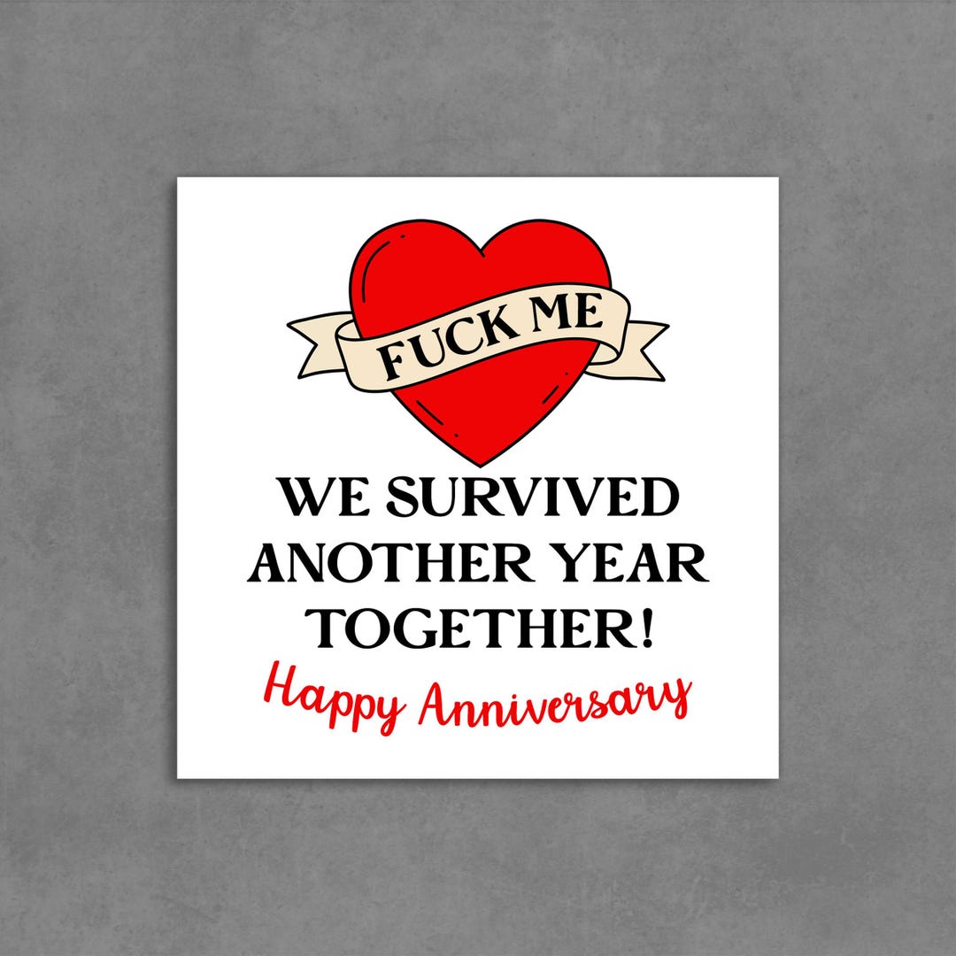 Rude Anniversary Card for Husband or Wife, Funny Sarcastic Humour - Etsy