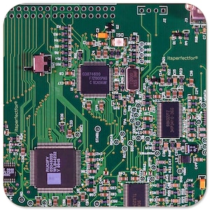 Circuit Board Design Drinks Coaster: Geeky Tech Gift