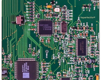 Circuit Board Design Drinks Coaster: Geeky Tech Gift