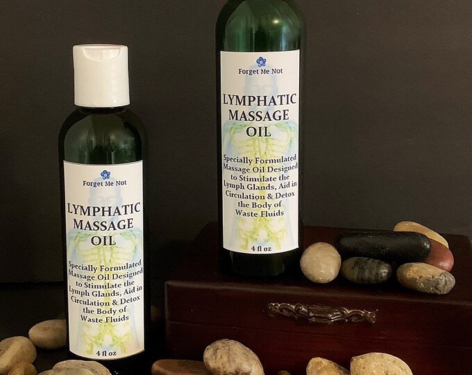 Lymphatic Massage Oil/all Natural Lymph Drainage/lymph Node Massage