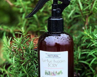 Natural Bug Repellent Spray. Deet Free. Bye Bye Buggies Body 8 fl oz