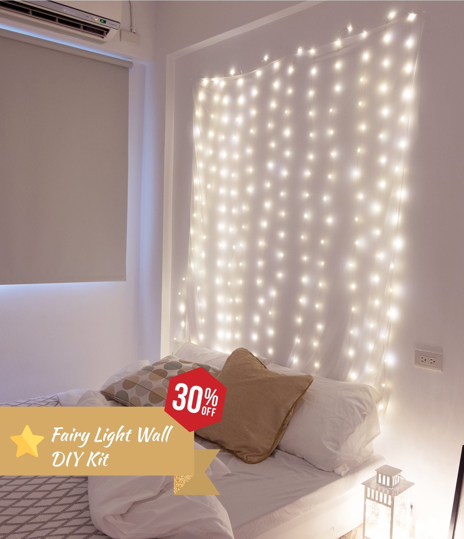 Fairy Light Wall DIY Kit 30 off NOW Indoor String Lights Etsy