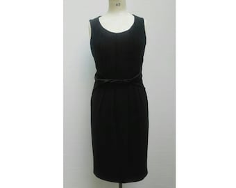 MAX MARA vintage 90s black  satin crepe cocktail dress