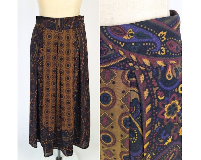 BYBLOS vintage 80s paisley print maxi skirt