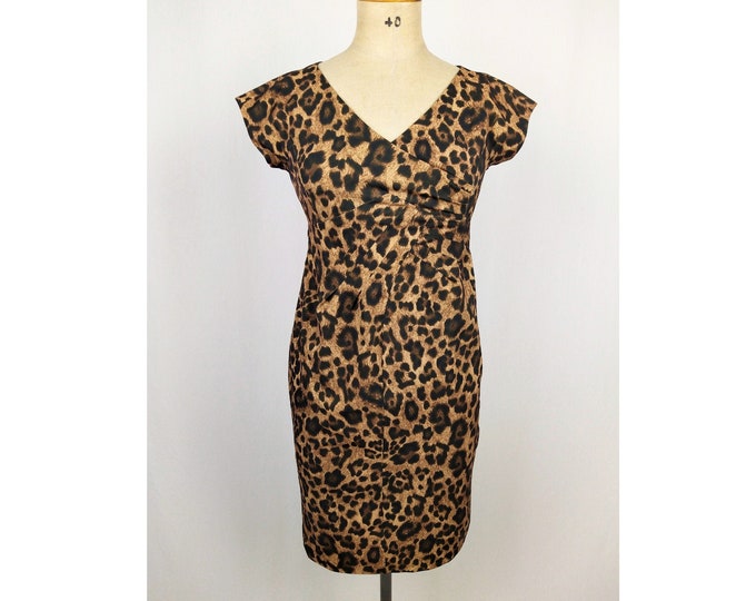 MICHAEL KORS pre-owned leopard print sheath dress