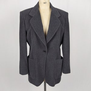 ESCADA MARGARETHA LEY vintage 90s anthracite angora wool blazer