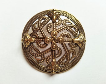 KALEVALA KORU vintage viking style bronze brooch made in Finland