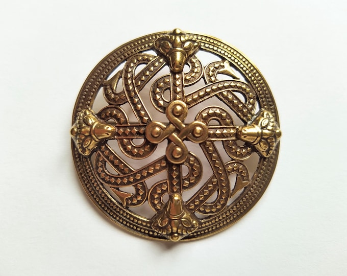KALEVALA KORU vintage viking style bronze brooch made in Finland