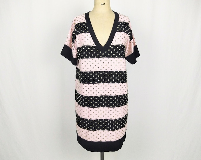 SONIA RYKIEL x H&M pre-owned rhinestone embellished cotton knit dress