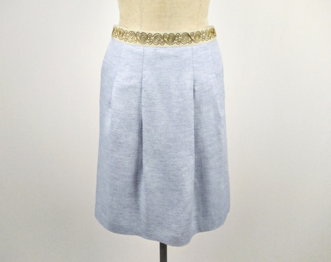 ETRO pre-owned light blue skirt with gold chain detail