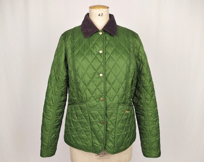 BARBOUR pre-owned green quilted jacket