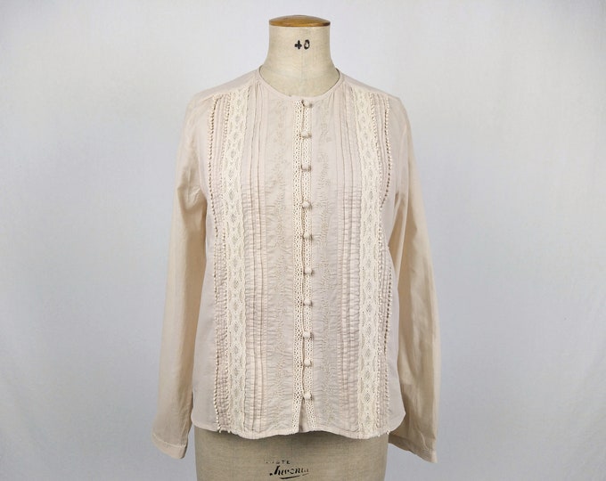VANESSA BRUNO ATHE pre-owned pale pink cotton blouse