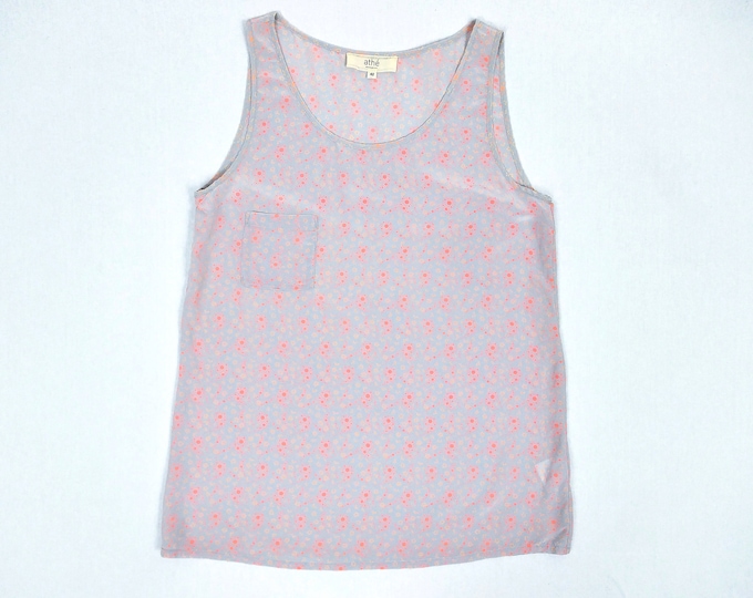 VANESSA BRUNO ATHE pre-owned abstract dot print silk tank top