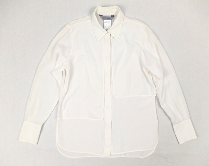 SPORTMAX pre-owned ivory silk blouse