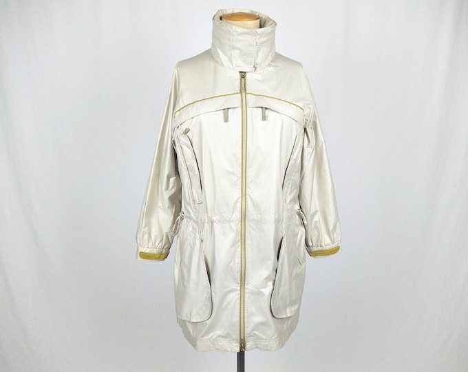 ESCADA SPORT pre-owned pearl colour light coat raincoat