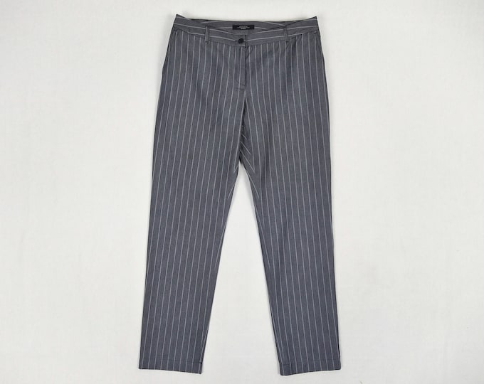 MAX MARA pre-owned grey pinstripe cotton pants