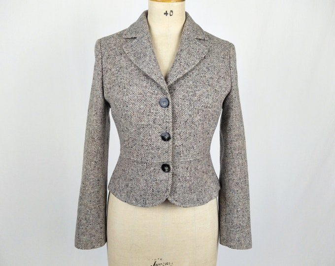 MAX MARA vintage wool / silk tweed fitted jacket