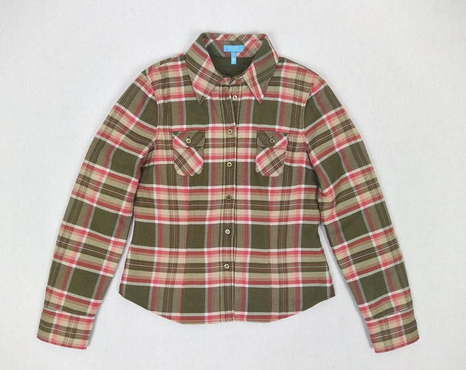 ESCADA SPORT pre-owned plaid padded shirt jacket