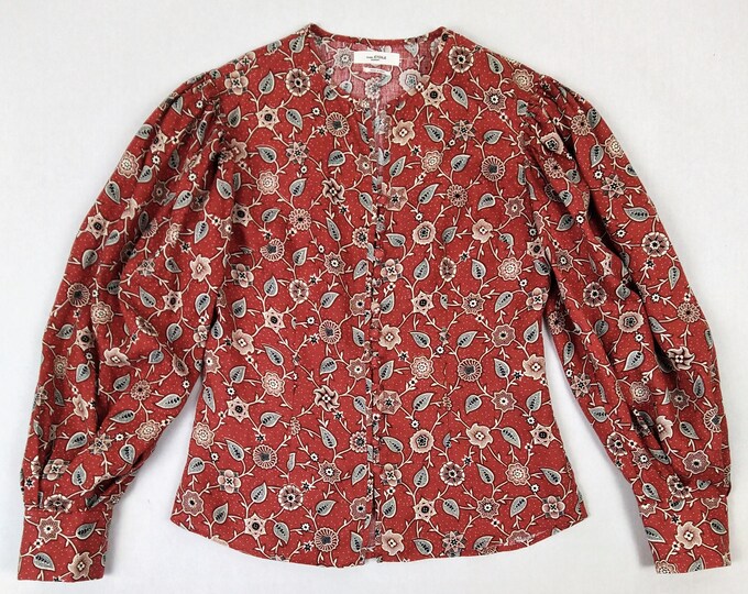ISABEL MARANT ETOILE pre-owned Tilo red floral linen blouse