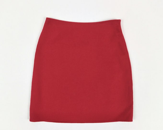 MAX MARA WEEKEND pre-owned red wool percil skirt