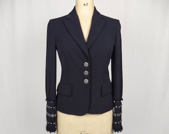 MOSCHINO JEANS vintage Y2K embellished black fitted jacket